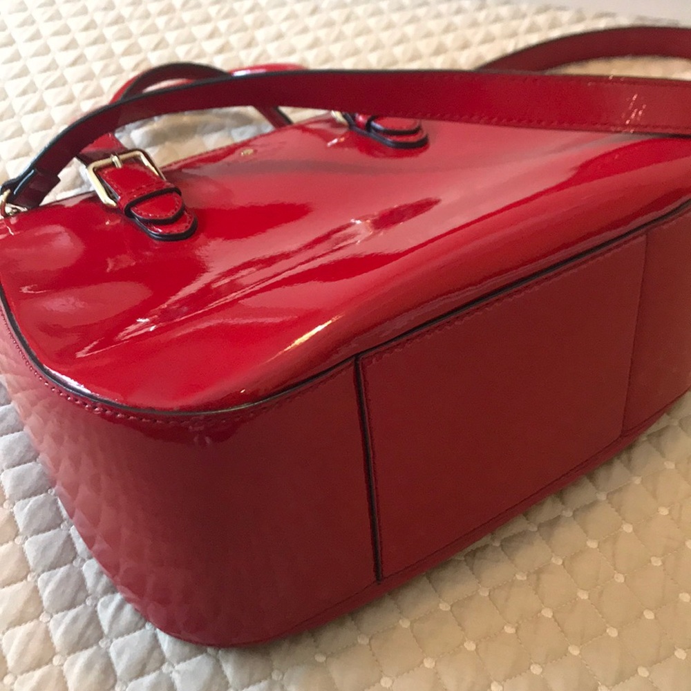 Kate Spade Carlisle Street Sylvie Handle Bag in Red patent w/ long strap. NWT - Picture 7 of 13